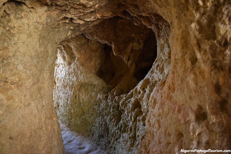Tunnel in the Algar Seco cave, Algarve
