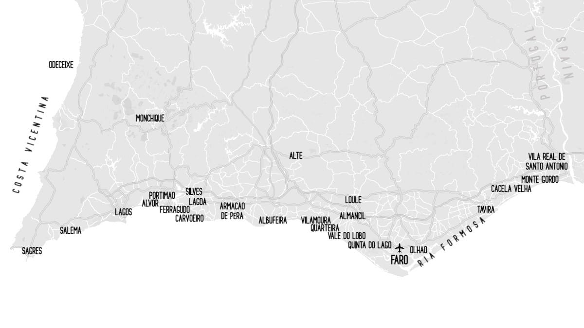 Algarve Tourist Map