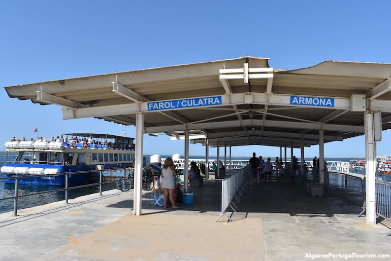 Pier with the ferries to Ilha da Armona in Olhão, Algarve