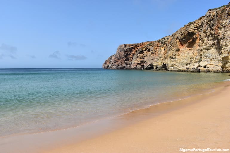 Águas calmas na Praia do Beliche, Algarve