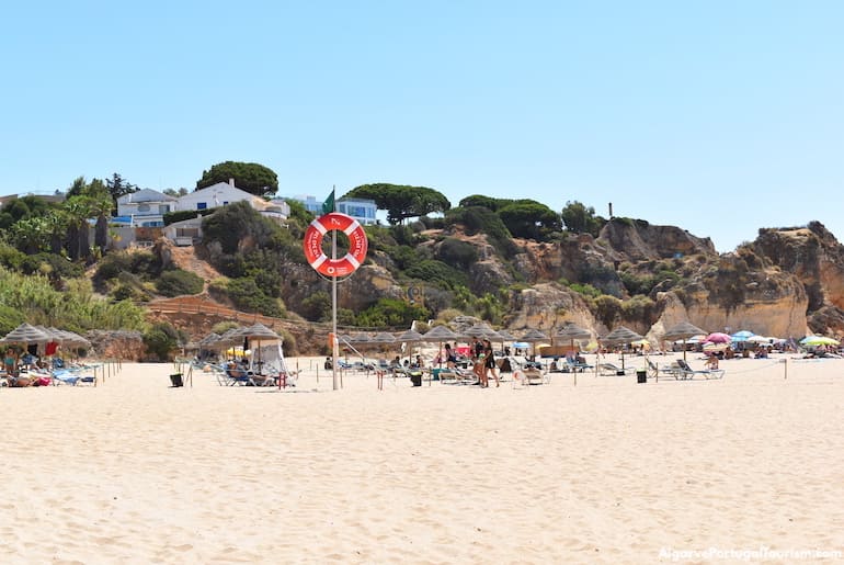 Parasols in Praia dos Três Irmãos, Algarve