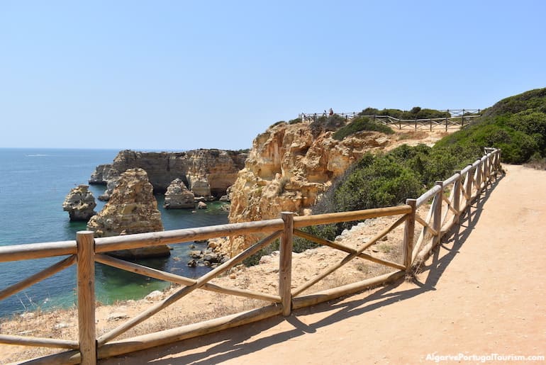 Seven Hanging Valleys trail above Marinha Beach, Algarve